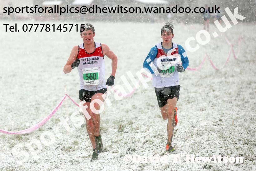 Mens under-20s North Eastern Cross Country, Sedgefield, County Durham. Photo: David T. Hewitson/Sports for All Pics